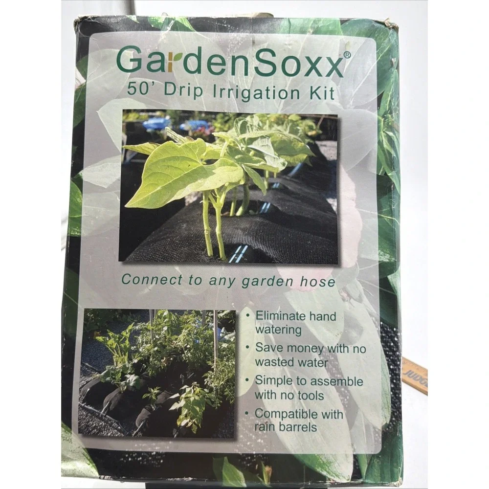 50FT Garden Soxx Drip Irrigation System Kit Plant Watering Garden